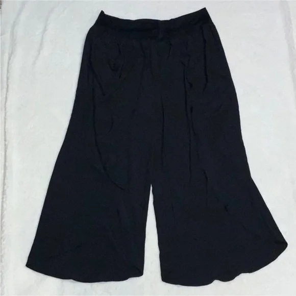 Halara Breezeful™ HW Palazzo Flowy Split Wide Leg Casual Pants Black L Nwt - Picture 5 of 11